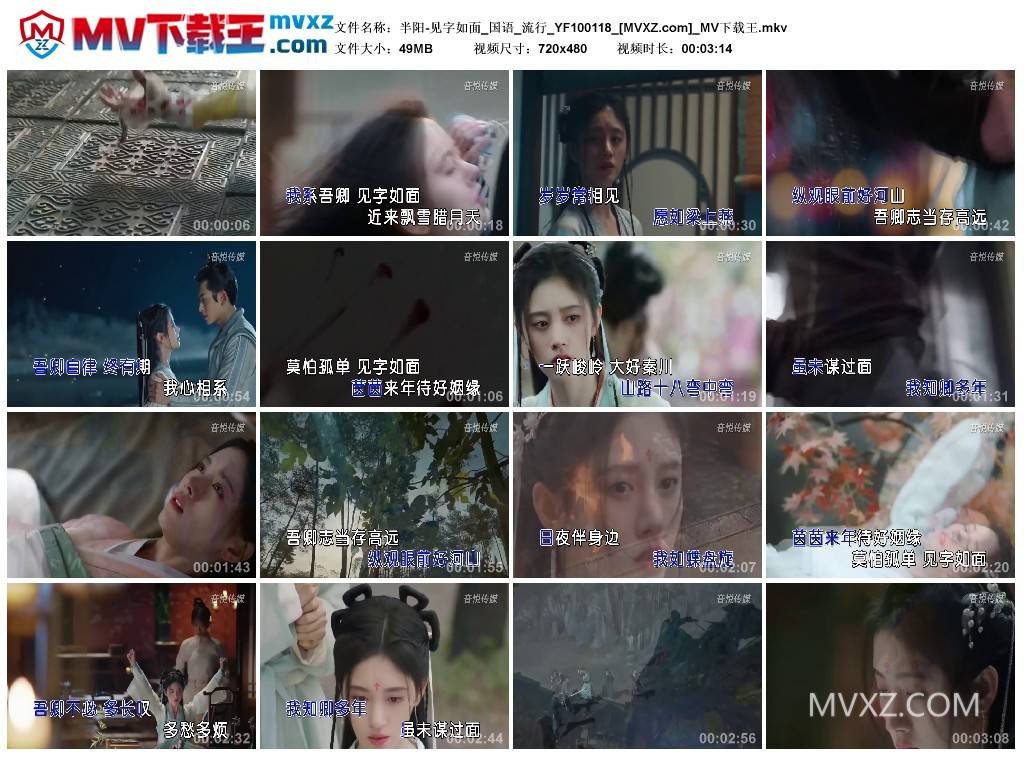 半阳-见字如面_国语_流行_YF100118